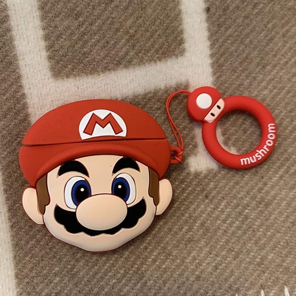 🎀 AIRPOD CASE 3D SILICONE NEW 🎀 MARIO BROS - Picture 1 of 3